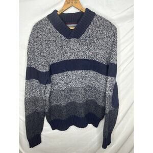 Tommy Hilfiger Lux Blend Sweater Elbow Patches Pullover Shawl Neck Size Large